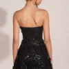 Edita Minikleid mit verzierten Applikationen und Herzausschnitt in Schwarz Edita Minikleid mit verzierten Applikationen und Herzausschnitt in Schwarz