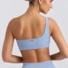 Ein-Schulter-Sport-BH in Washed Blue Ein-Schulter-Sport-BH in Washed Blue