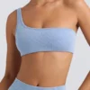 Ein-Schulter-Sport-BH in Washed Blue Ein-Schulter-Sport-BH in Washed Blue