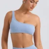 Ein-Schulter-Sport-BH in Washed Blue Ein-Schulter-Sport-BH in Washed Blue