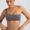 Ein-Schulter-Sport-BH in Washed Charcoal Ein-Schulter-Sport-BH in Washed Charcoal