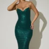 Eisley verziertes Midi-Kleid mit Herzausschnitt in Blaugrün Eisley verziertes Midi-Kleid mit Herzausschnitt in Blaugrün
