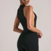 Elin Romper mit hohem Ausschnitt in Schwarz Elin Romper mit hohem Ausschnitt in Schwarz