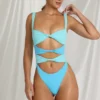 Elirae Cut-Out-String-Badeanzug in Blau-Multicolor Elirae Cut-Out-String-Badeanzug in Blau-Multicolor