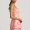 Eliselle Verziertes trägerloses Korsett-Minikleid in Rosa Eliselle Verziertes trägerloses Korsett-Minikleid in Rosa