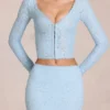 Elowise Spitzenminirock in Powder Blue