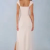 Elva Modal-Maxikleid mit Herzausschnitt und Cowl-Taille in Elfenbein Elva Modal-Maxikleid mit Herzausschnitt und Cowl-Taille in Elfenbein