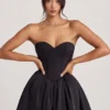 Emeline Korsett-Tüll-Minikleid in Tiefschwarz Emeline Korsett-Tüll-Minikleid in Tiefschwarz