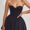 Emeline Korsett-Tüll-Minikleid in Tiefschwarz Emeline Korsett-Tüll-Minikleid in Tiefschwarz