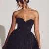 Emeline Korsett-Tüll-Minikleid in Tiefschwarz Emeline Korsett-Tüll-Minikleid in Tiefschwarz