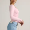 Emry Modal-Langarm-Oberteil mit Rüschen in Babyrosa Emry Modal-Langarm-Oberteil mit Rüschen in Babyrosa