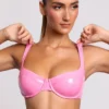 Estelle Vinyl-Bralette mit Bügeln in Rosa Estelle Vinyl-Bralette mit Bügeln in Rosa