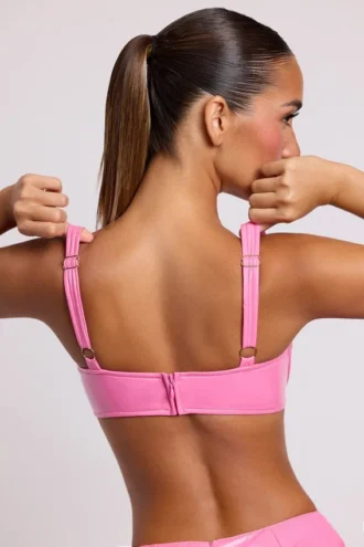 Estelle Vinyl-Bralette mit Bügeln in Rosa