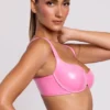 Estelle Vinyl-Bralette mit Bügeln in Rosa Estelle Vinyl-Bralette mit Bügeln in Rosa