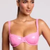 Estelle Vinyl-Bralette mit Bügeln in Rosa Estelle Vinyl-Bralette mit Bügeln in Rosa