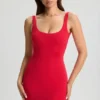Evie Bodycon-Minikleid mit tiefem Rückenausschnitt in Kirschrot