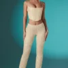 Fallon Petite Verzierte Spitzenhose mit niedriger Leibhöhe in Elfenbein