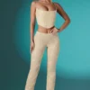 Fallon Petite Verzierte Spitzenhose mit niedriger Leibhöhe in Elfenbein