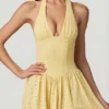 Farrah Modal-Camisole-Top mit Broderie Anglaise in Zitronengelb Farrah Modal-Camisole-Top mit Broderie Anglaise in Zitronengelb