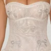 Felicity Minikleid mit Neckholder und ausgestellter Säume in Elfenbein
