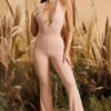 Figure You Out Petite Leggings mit geschlitztem Saum in Blush