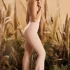 Figure You Out Petite Leggings mit geschlitztem Saum in Blush