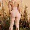 Figure You Out Petite Leggings mit geschlitztem Saum in Blush