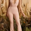 Figure You Out Petite Leggings mit geschlitztem Saum in Blush