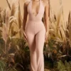 Figure You Out Petite Leggings mit geschlitztem Saum in Blush