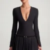 Fiorella Langarm-Plissee-Minikleid in Schwarz Fiorella Langarm-Plissee-Minikleid in Schwarz