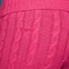 Flared-Hose mit Umschlag und Zopfmuster in Pink Flared-Hose mit Umschlag und Zopfmuster in Pink