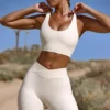 FlexiRib-Bikershorts mit hoher Taille in Elfenbein
