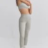 FlexiRib-Leggings mit hoher Taille in Grau