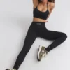 FlexiRib-Leggings mit hoher Taille in Schwarz