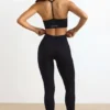 FlexiRib-Leggings mit hoher Taille in Schwarz