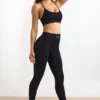 FlexiRib-Leggings mit hoher Taille in Schwarz