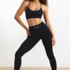 FlexiRib-Leggings mit hoher Taille in Schwarz