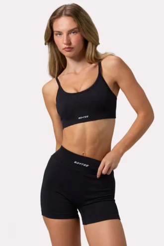 FlexiRib-Minishorts in Schwarz
