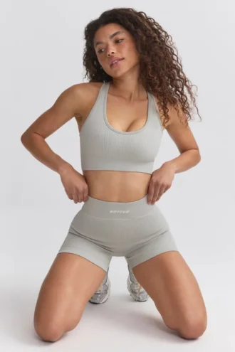 FlexiRib Racerback-Sport-BH in Grau