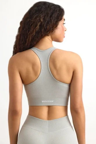 FlexiRib Racerback-Sport-BH in Grau