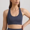 FlexiRib Racerback-Sport-BH in Indigo Slate