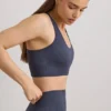 FlexiRib Racerback-Sport-BH in Indigo Slate