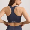 FlexiRib Racerback-Sport-BH in Indigo Slate