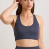 FlexiRib Racerback-Sport-BH in Indigo Slate
