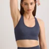 FlexiRib Racerback-Sport-BH in Indigo Slate