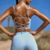 FlexiRib-Shorts mit hoher Taille in Blau
