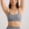 FlexiRib-Sport-BH mit U-Ausschnitt in Grau-Melange