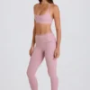 Foldover-Leggings mit mittlerer Leibhöhe und Steg in Mauve Foldover-Leggings mit mittlerer Leibhöhe und Steg in Mauve