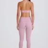 Foldover-Leggings mit mittlerer Leibhöhe und Steg in Mauve Foldover-Leggings mit mittlerer Leibhöhe und Steg in Mauve