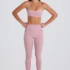 Foldover-Leggings mit mittlerer Leibhöhe und Steg in Mauve Foldover-Leggings mit mittlerer Leibhöhe und Steg in Mauve